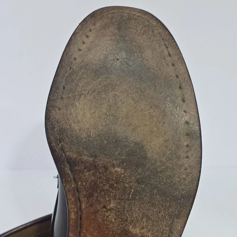 VTG L.L. Bean Penny Loafers Men's Size 9D Burgundy Leather Dress Shoe Slip On